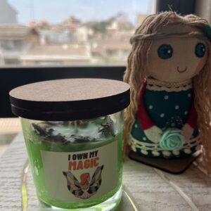 شمع سبز با عطر رزماری