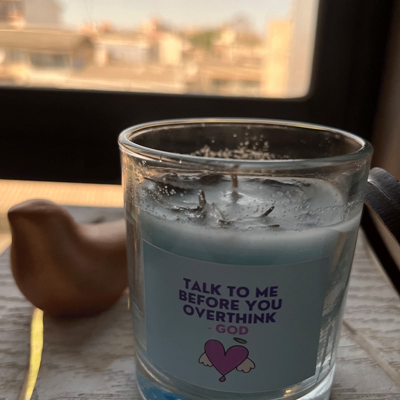 شمع آبی با عطر لوندر(اسطوخودوس)